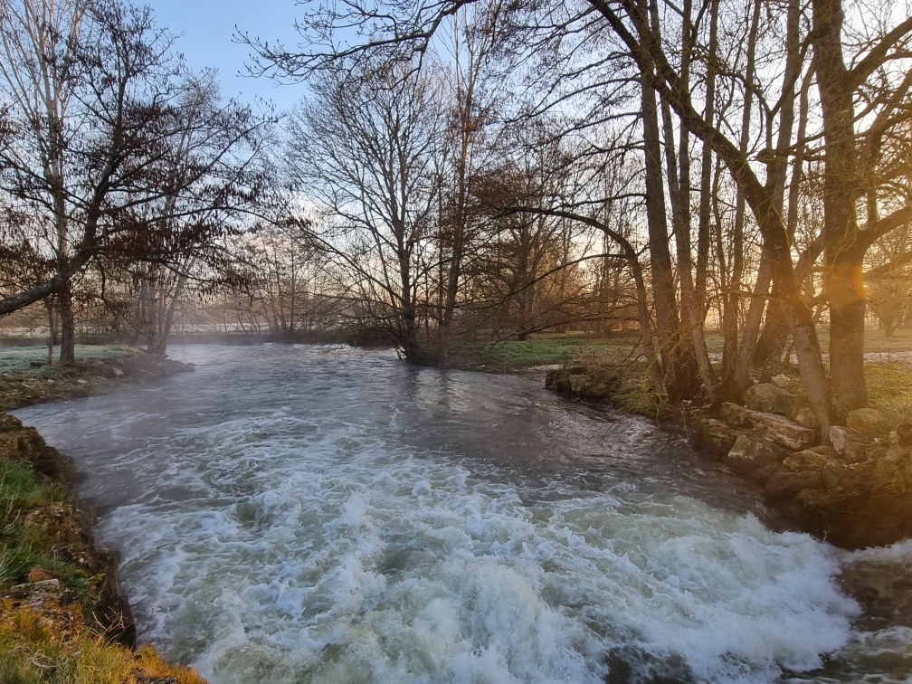 Indre en crue en hiver