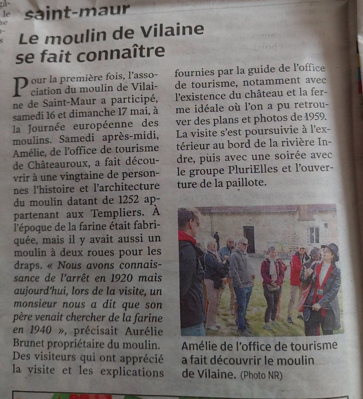 Art NR visites patrimoine moulin