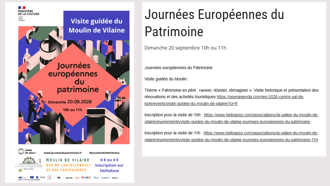 Journées du patrimoine 2026